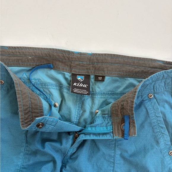 Kuhl Cropped Hiking Pants Size 12 Teal Blue - Picture 4 of 9